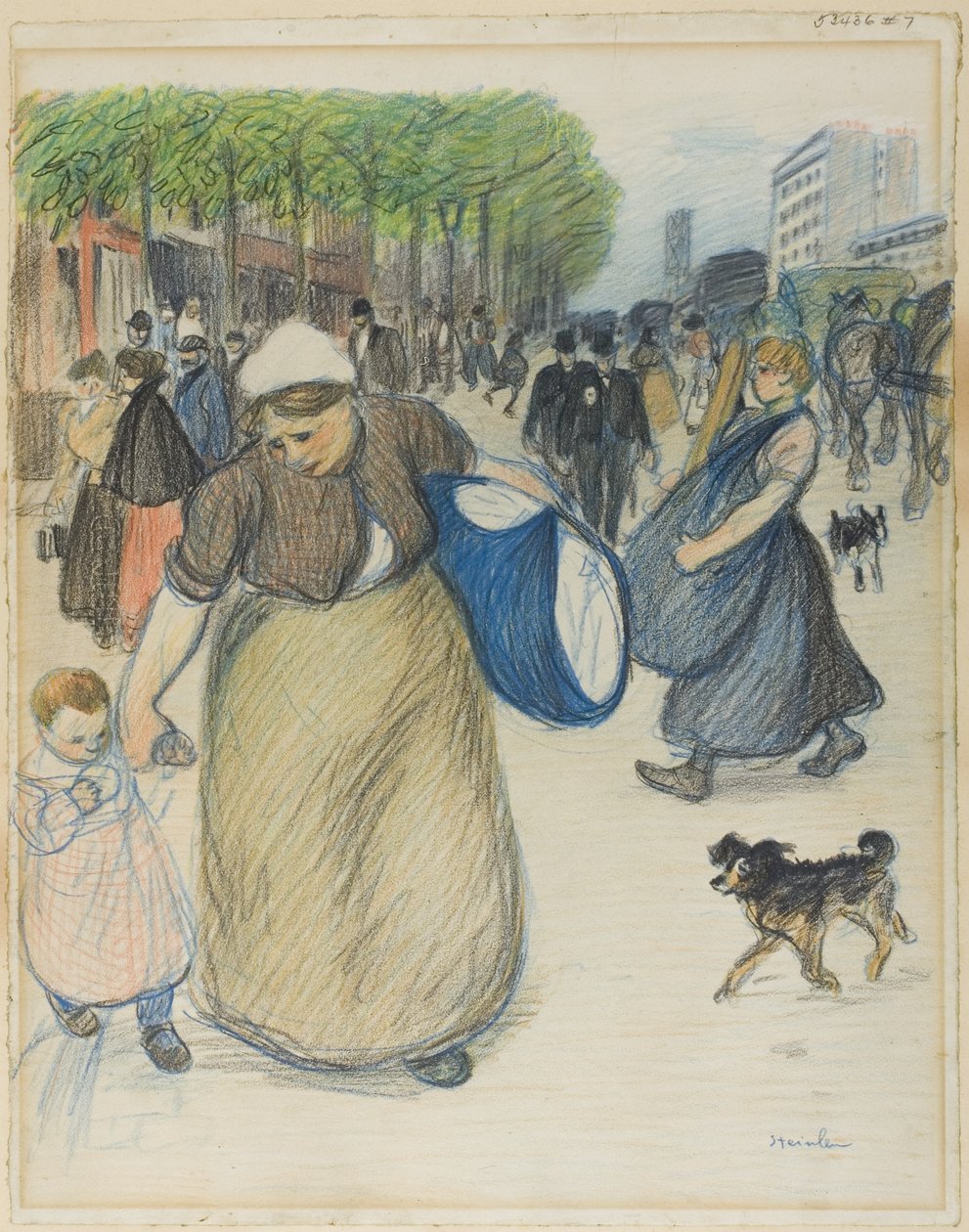 Escena callejera de Théophile Alexandre Pierre Steinlen