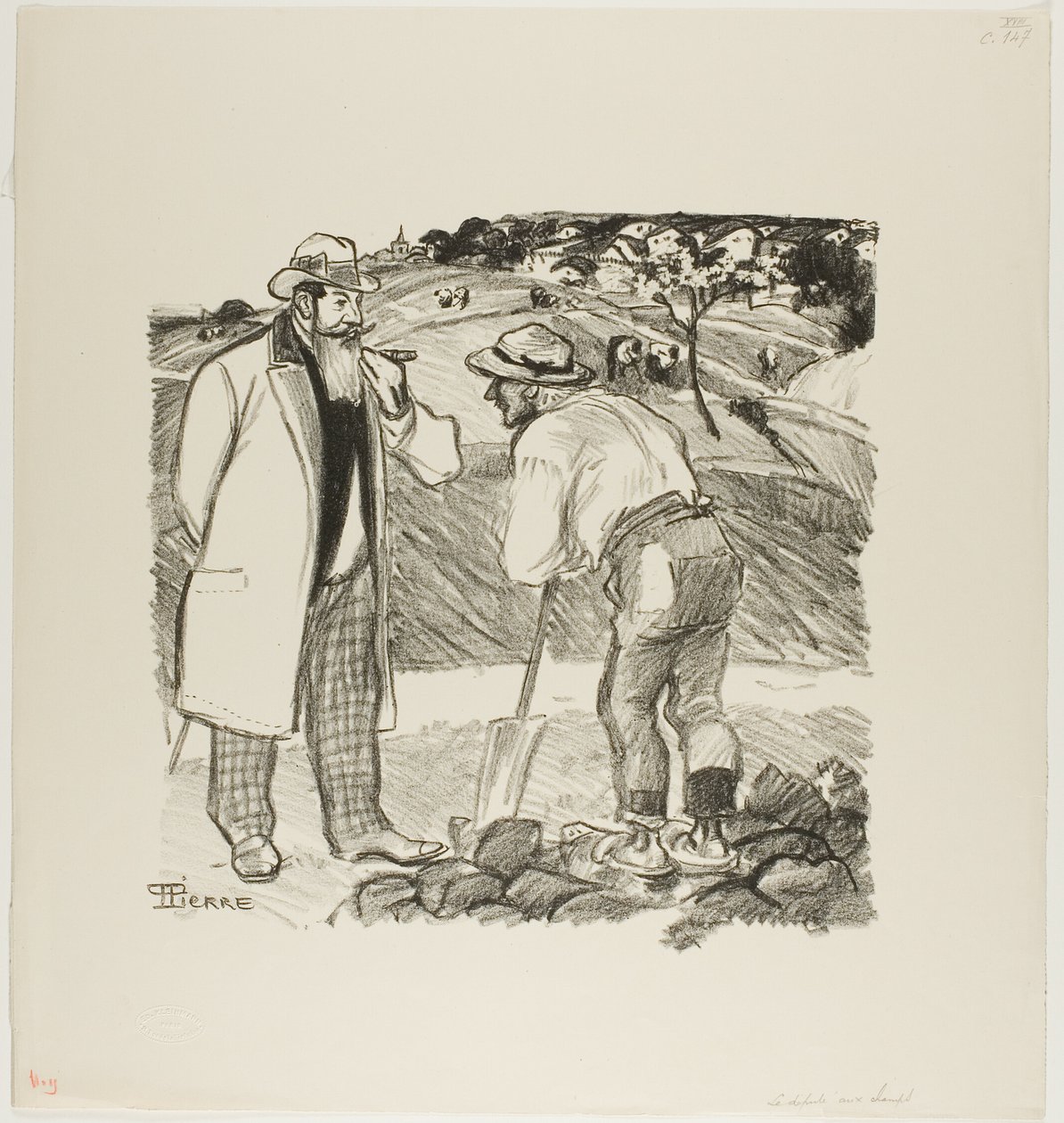 El inspector de campo de Théophile Alexandre Pierre Steinlen