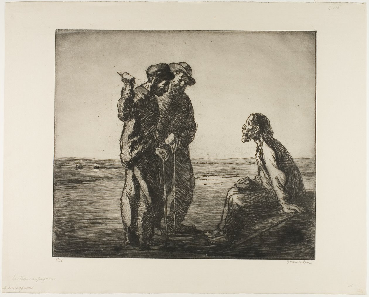 Los tres compañeros de Théophile Alexandre Pierre Steinlen