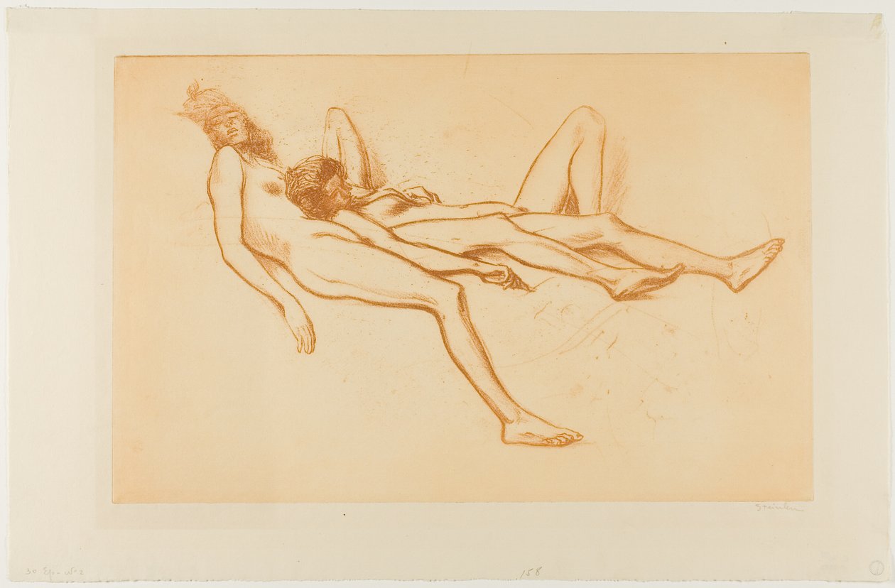 Dos modelos desnudas de Théophile Alexandre Pierre Steinlen