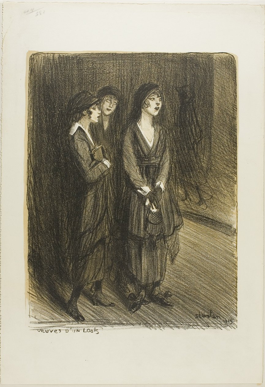 Viudas de un Luis, lámina siete de Actualités de Théophile Alexandre Pierre Steinlen