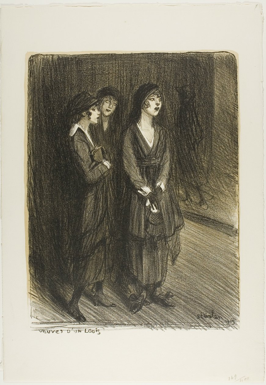 Viudas de un Luis, lámina siete de Actualités de Théophile Alexandre Pierre Steinlen