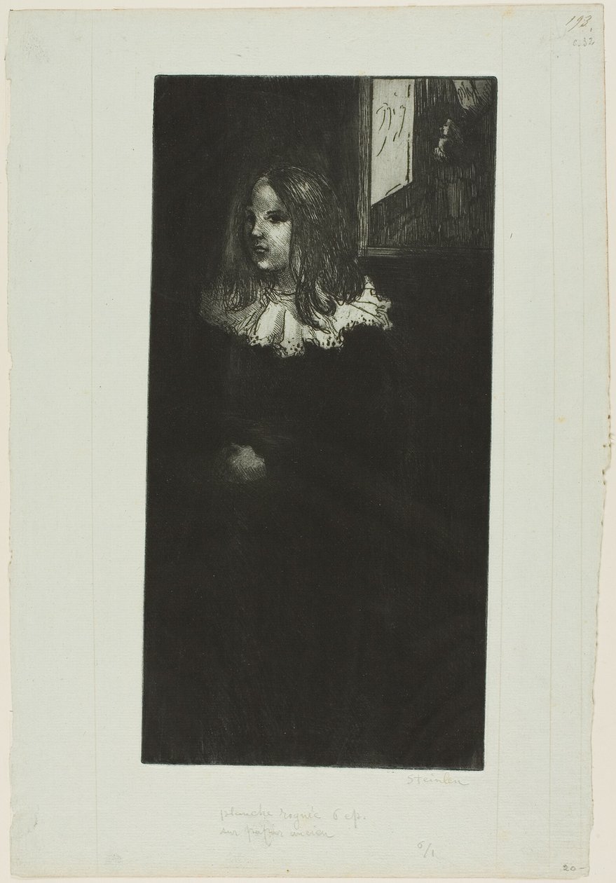 Joven con cuello blanco de Théophile Alexandre Pierre Steinlen