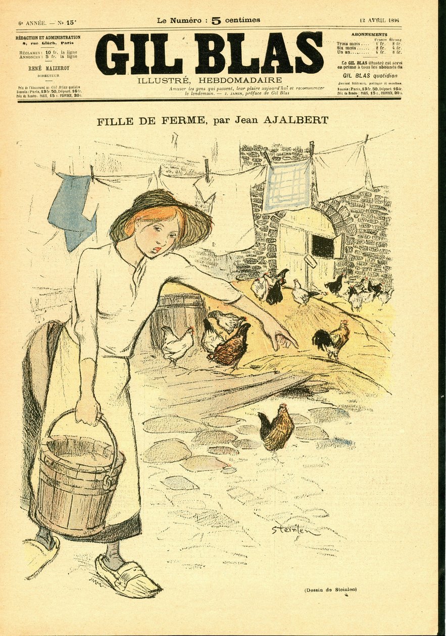 Portada de “Gil Blas” de Théophile Alexandre Steinlen