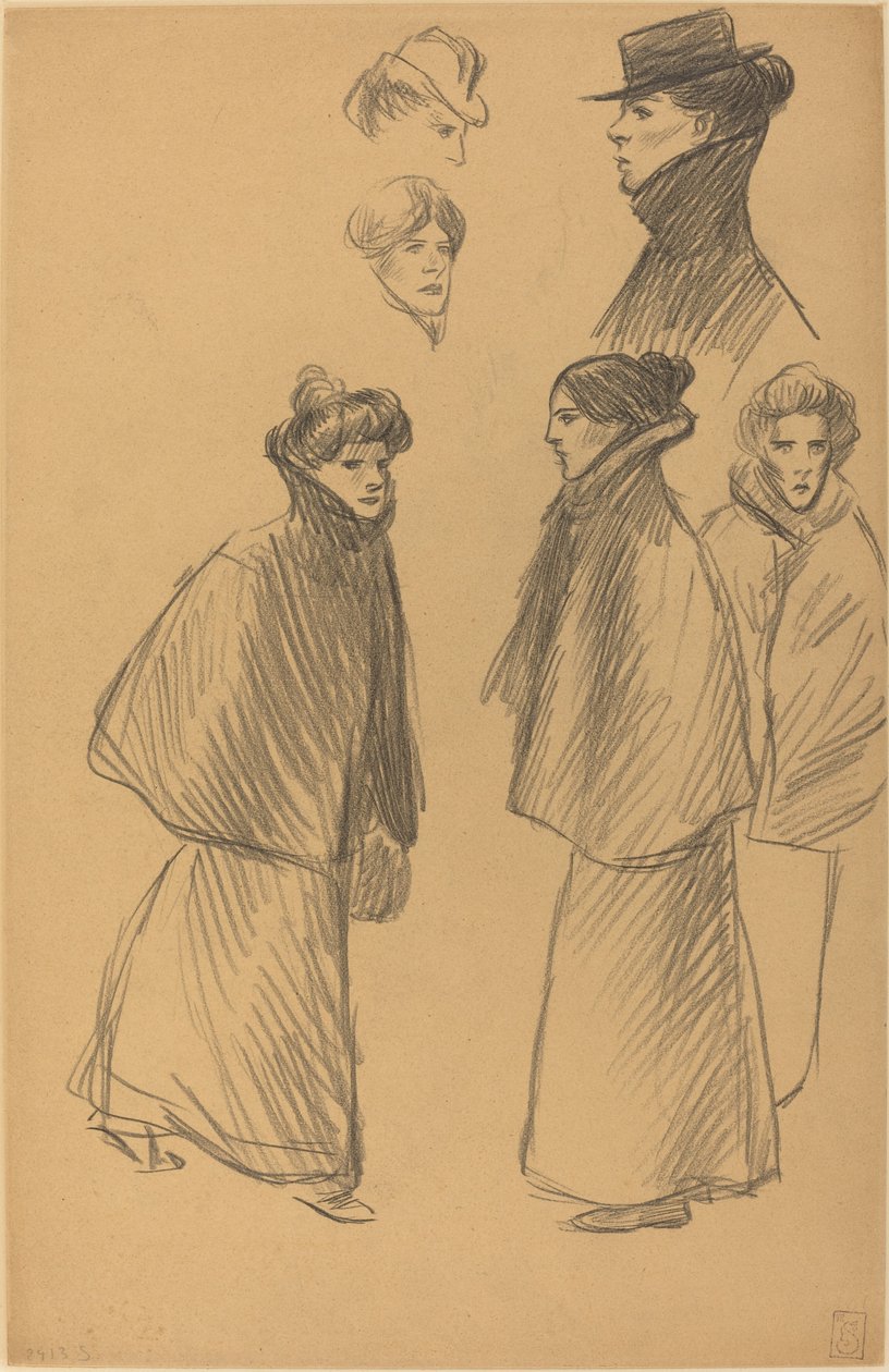 Estudios de figuras de Théophile Alexandre Steinlen
