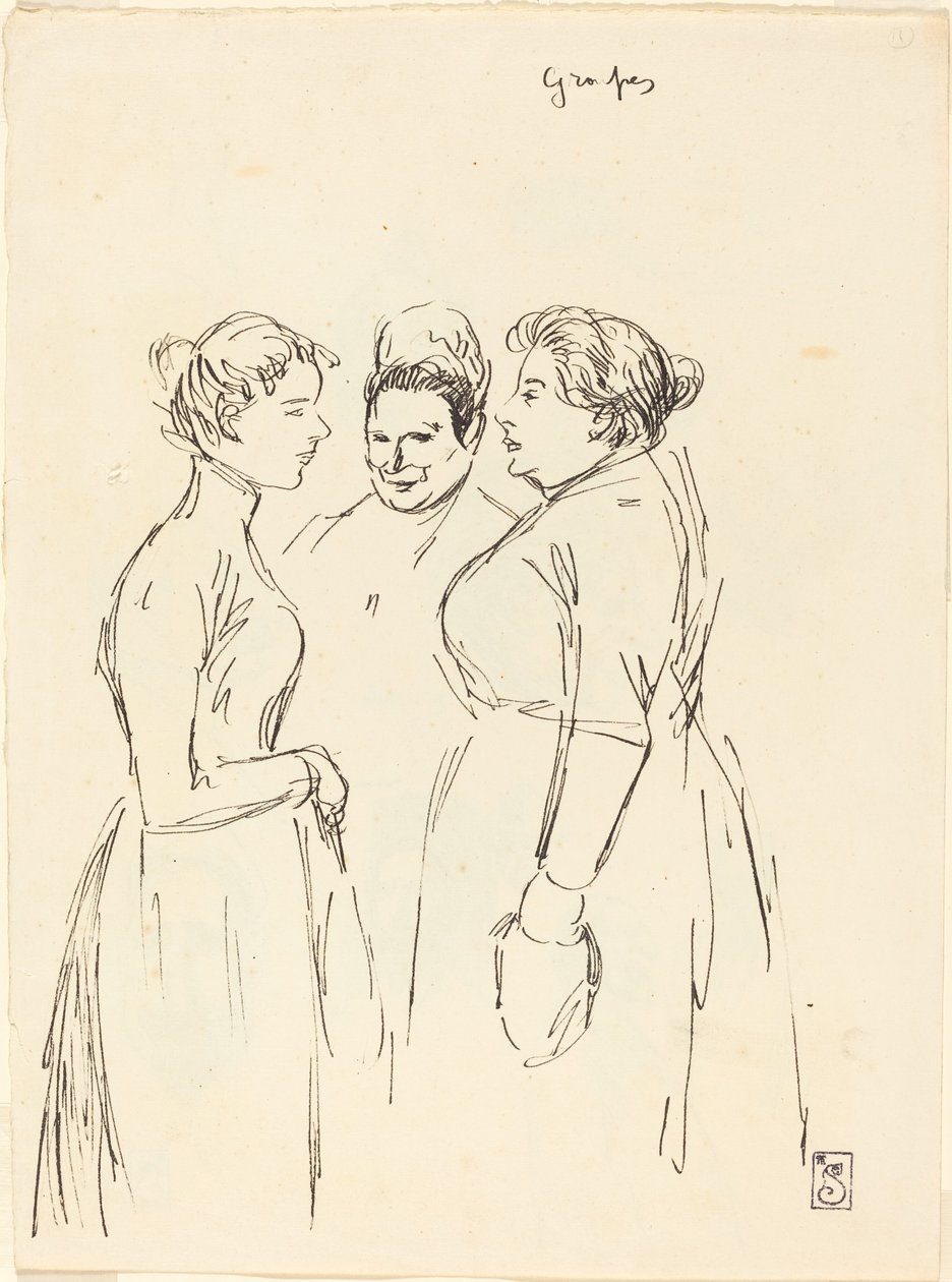 Mujeres chismorreando de Théophile Alexandre Steinlen