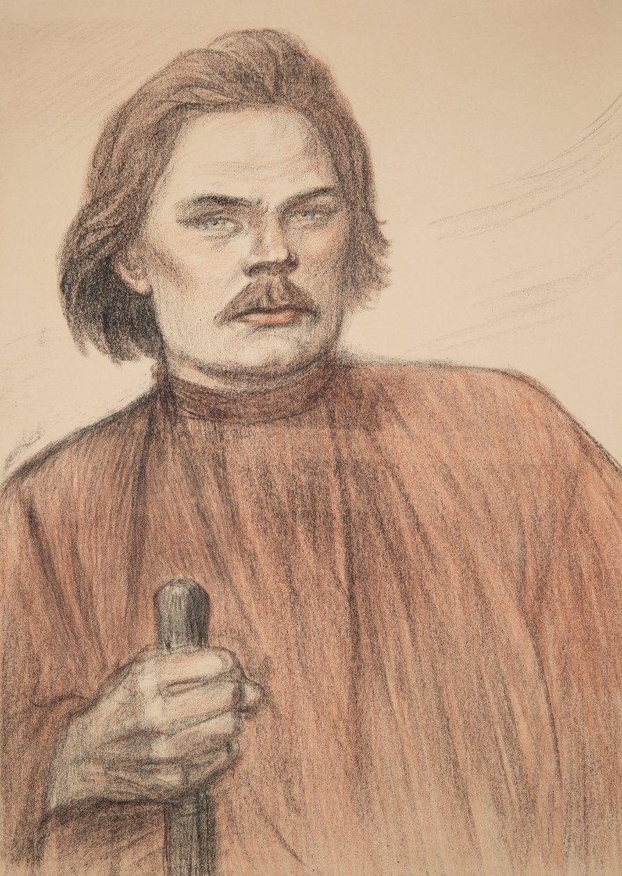 Retrato del autor Máximo Gorki 1868-1939, 1905 de Théophile Alexandre Steinlen