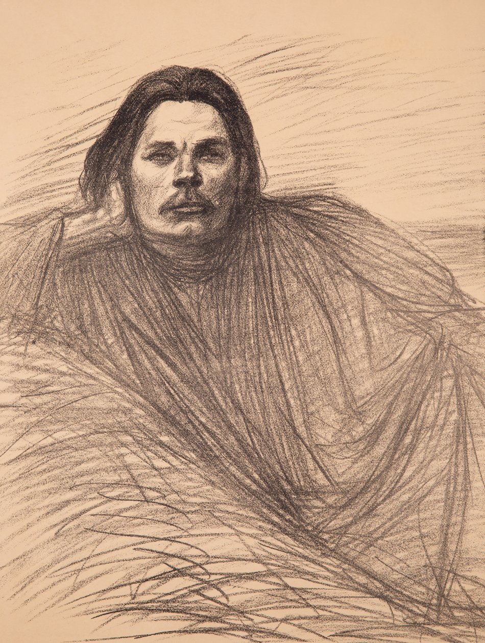 Retrato del autor Maxim Gorky 1868-1939, ca 1894 de Théophile Alexandre Steinlen
