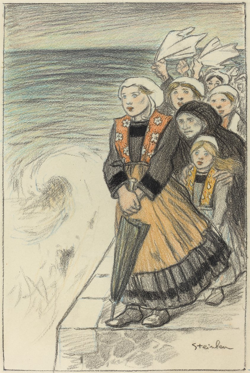 Esposas de marineros, 1896 de Théophile Alexandre Steinlen
