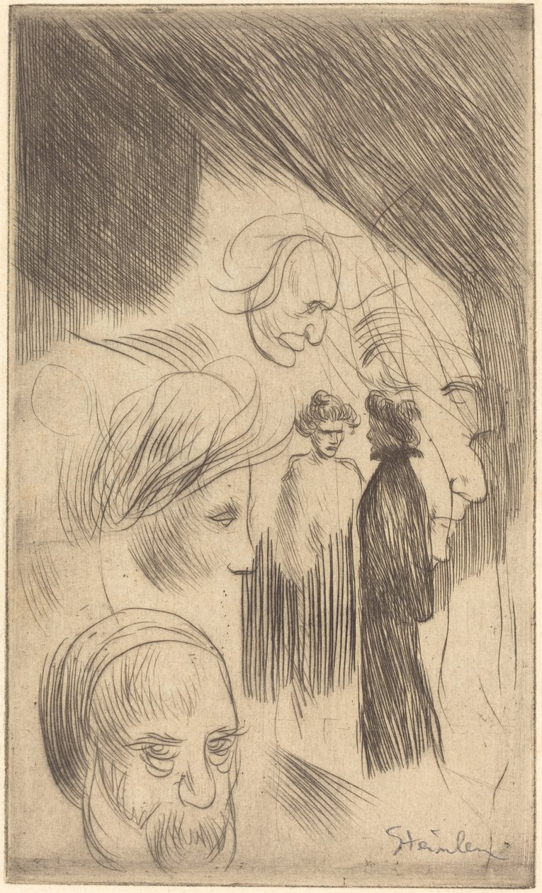 Placa de Boceto de Théophile Alexandre Steinlen