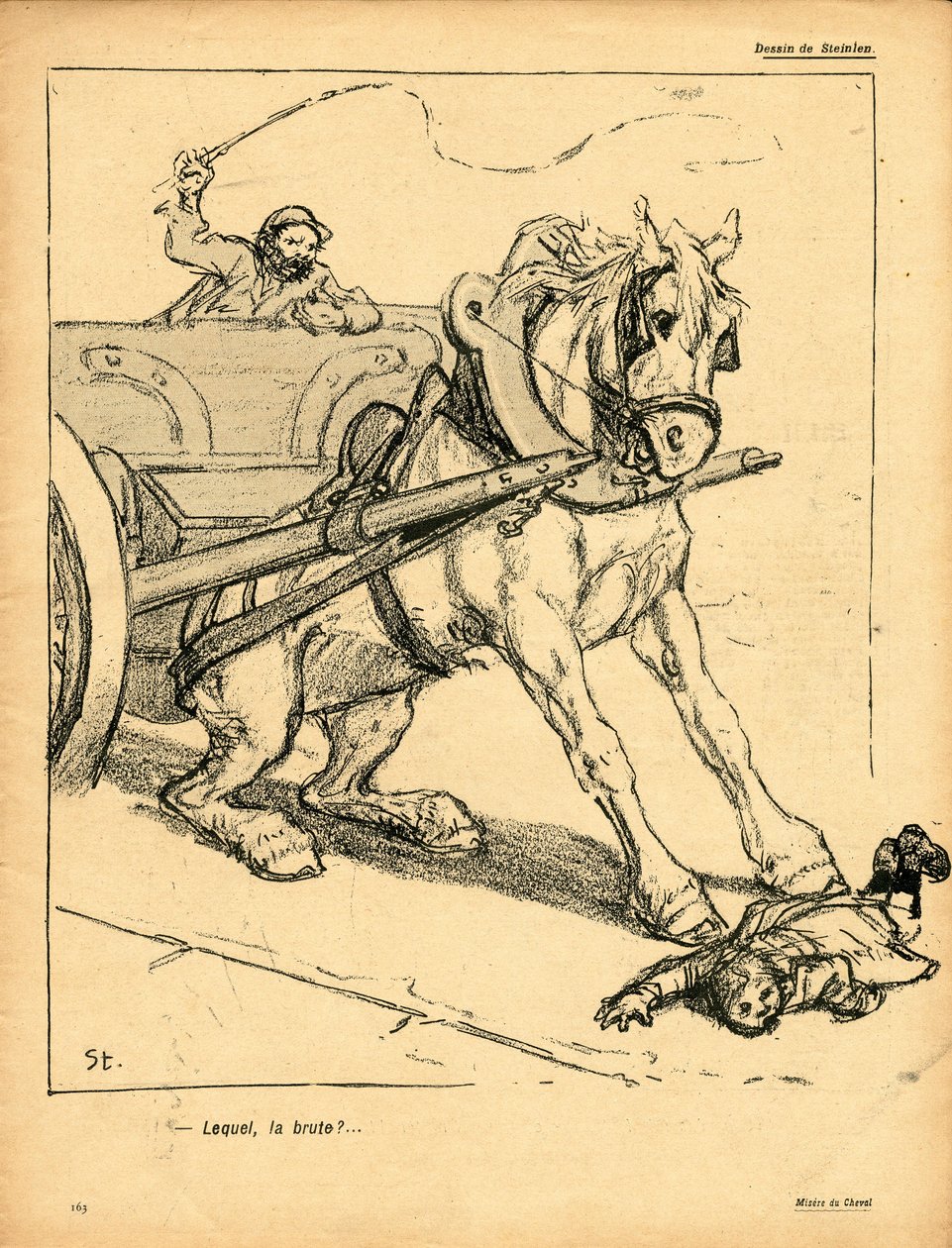 El Plato de Mantequilla, Satírico en Colores de Théophile Alexandre Steinlen