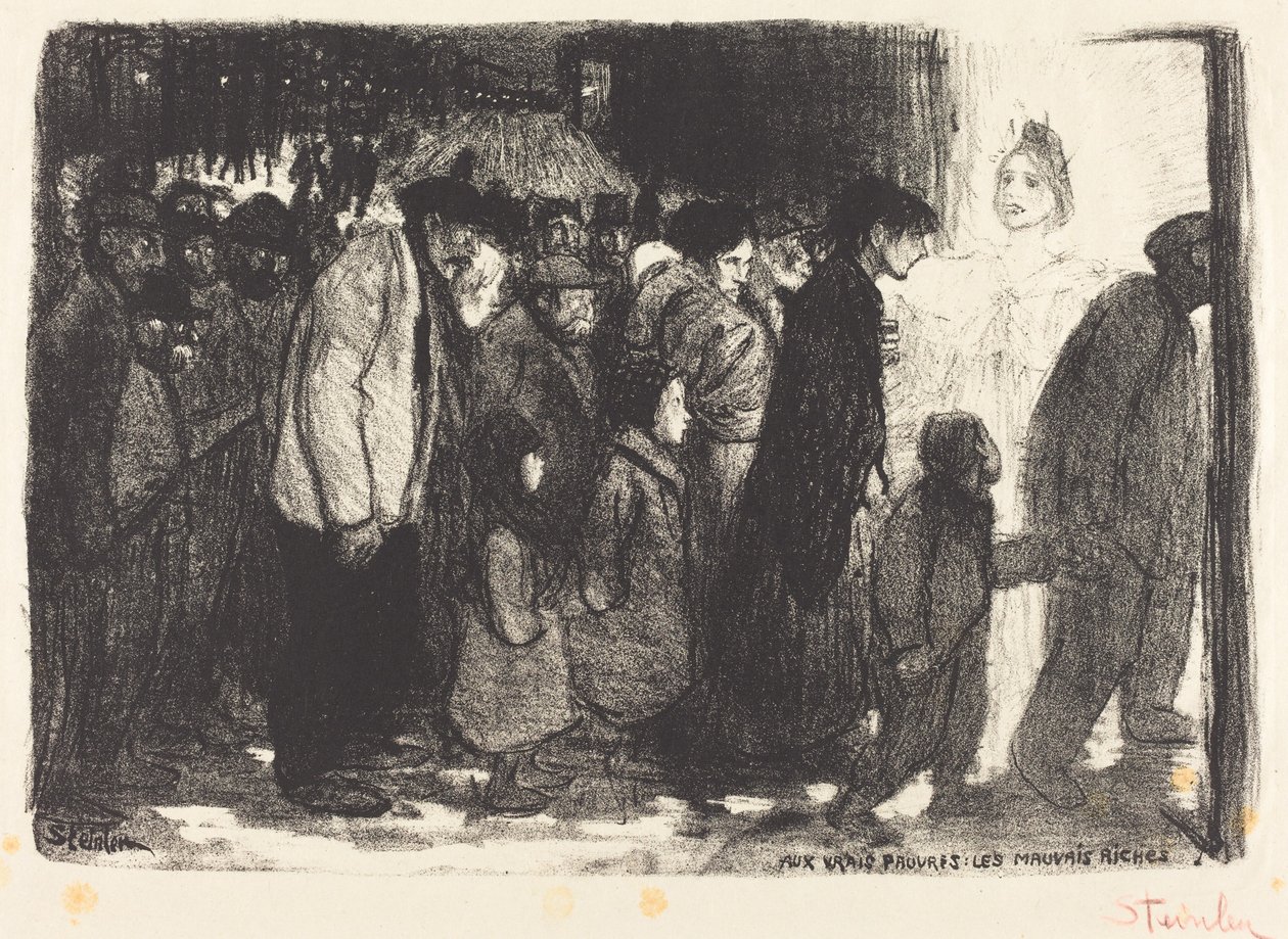 A los Verdaderos Pobres: Los Malvados Ricos, 1894 de Théophile Alexandre Steinlen