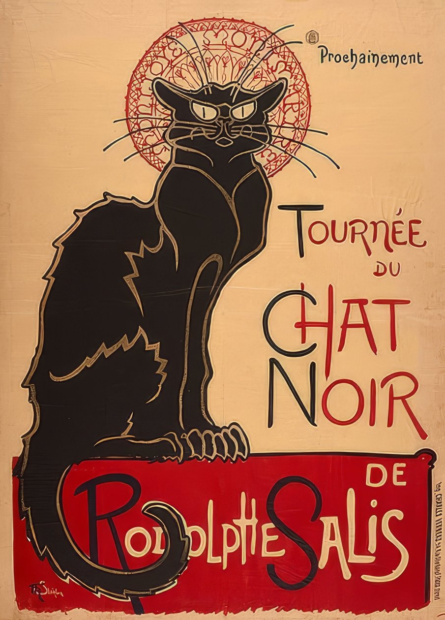 Tournée du Chat Noir de Rodolphe Salis (1. Fassung). Francia 1896 de Théophile Alexandre Steinlen