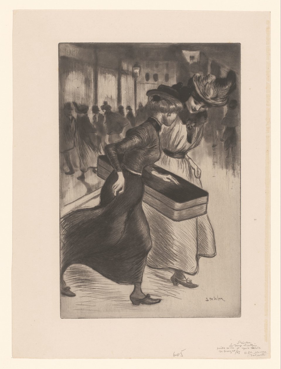 Dos mujeres caminando por la calle
Les deux trottins de Théophile Alexandre Steinlen