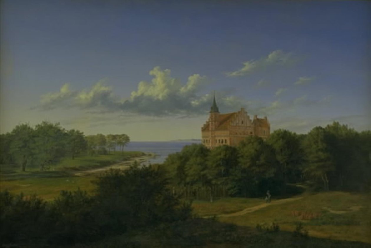 Un paisaje con una mansión. Composición de Thorald Læssøe