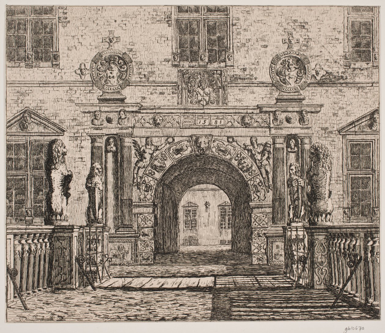 Puerta de entrada en Vallø de Thorald Læssøe
