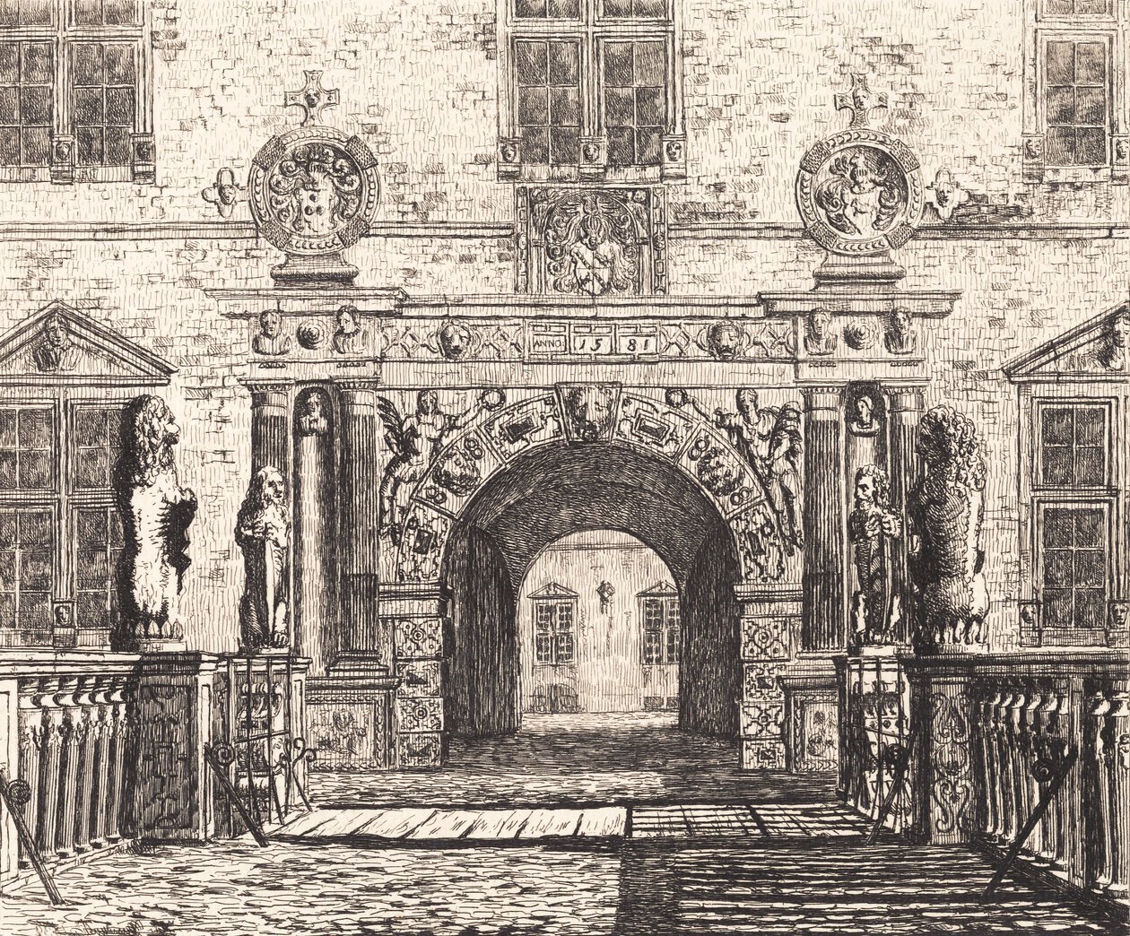 La puerta de entrada en Vallø de Thorald Læssøe