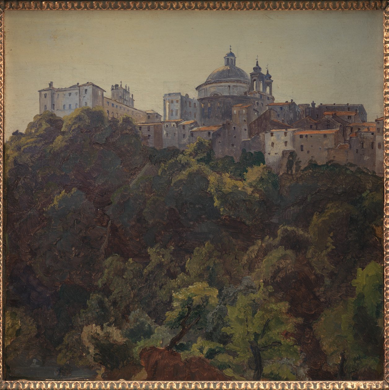 Vista hacia Ariccia y el Palazzo Chigi y S. Maria dell
