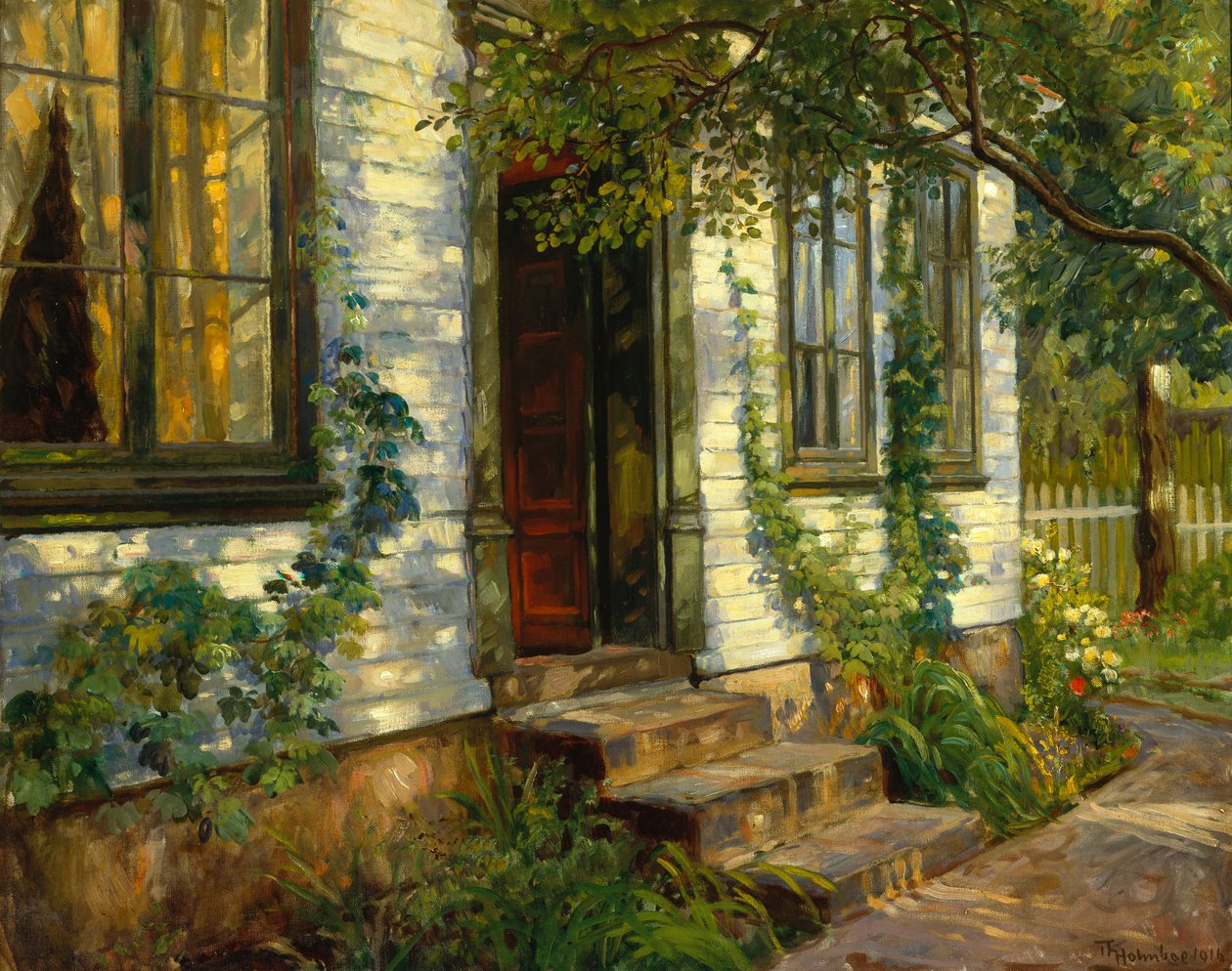 Sol en la pared de la casa vieja, Fredriksvern de Thorolf Holmboe