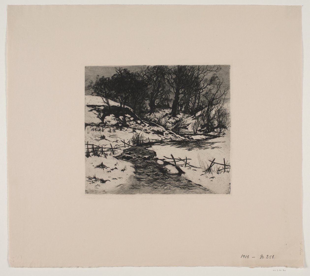 Corriente de invierno en un bosque de Thorvald Niss