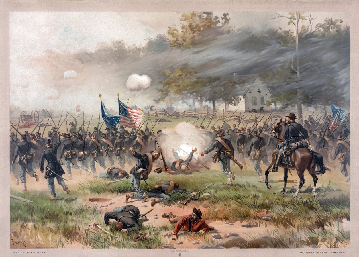 Batalla de Antietam, pub. 1887 de Thure de Thulstrup