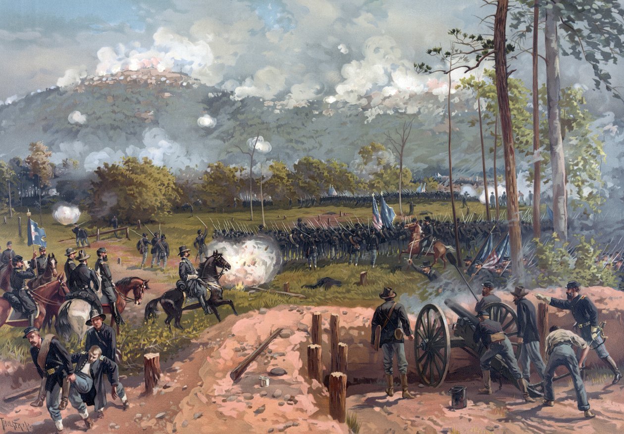 Batalla de la Montaña Kennesaw, pub. L Prang & Co., 1886 de Thure de Thulstrup