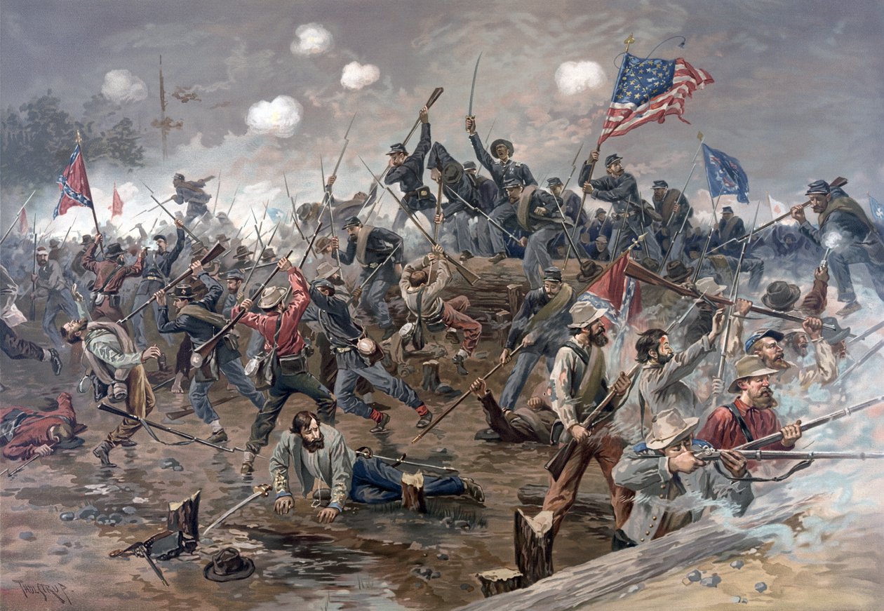 Batalla de Spotsylvania, pub. L Prang & Co., 1886 de Thure de Thulstrup
