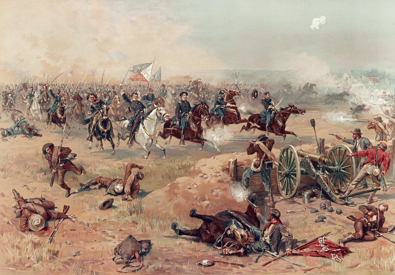 Carga final de Sheridan en Winchester, pub. Prang & Co., 1886 de Thure de Thulstrup