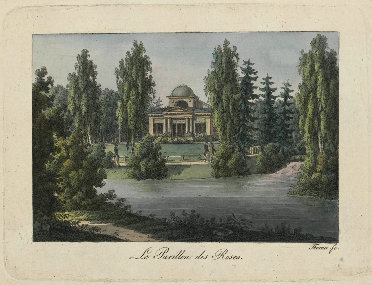 El Pabellón de la Rosa en el Parque Pavlovsk, 1810s de Thurner
