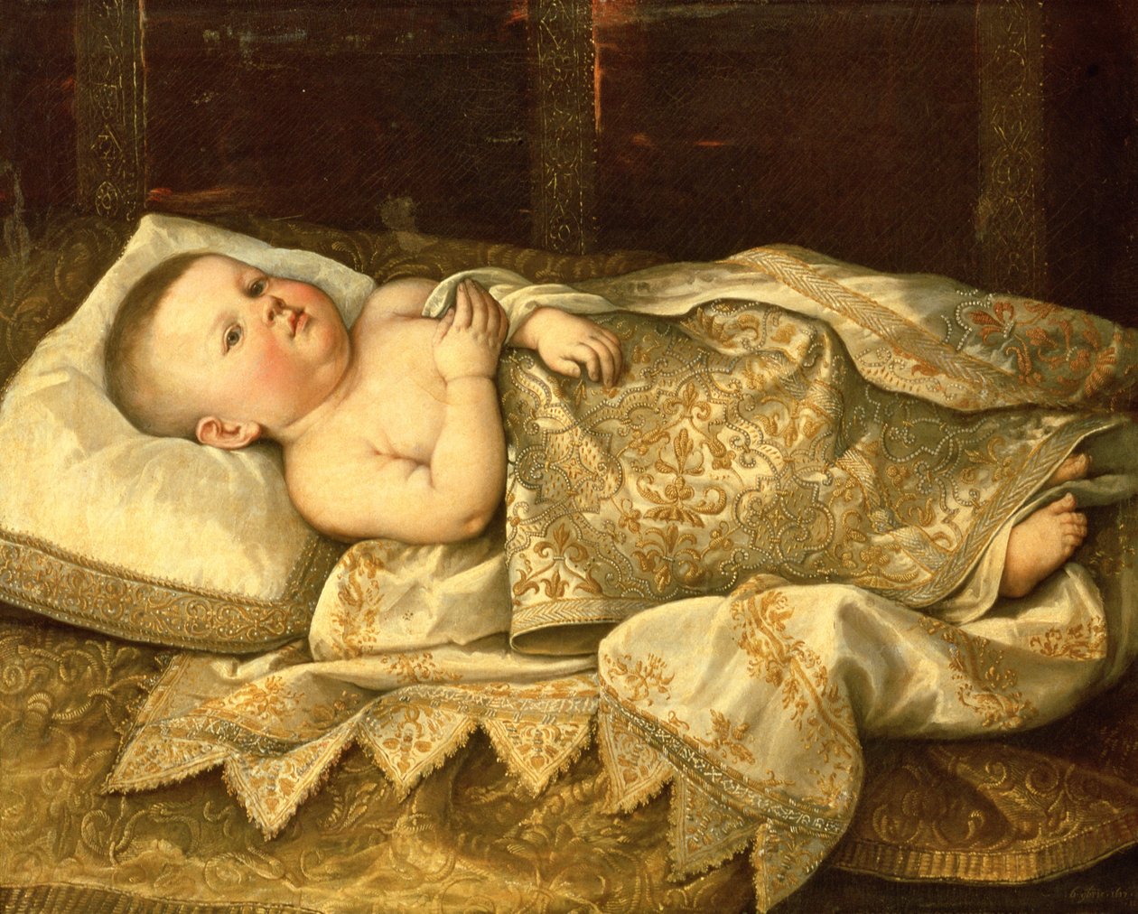Retrato del príncipe Leopoldo de Medici como un bebé de Tiberio di Tito