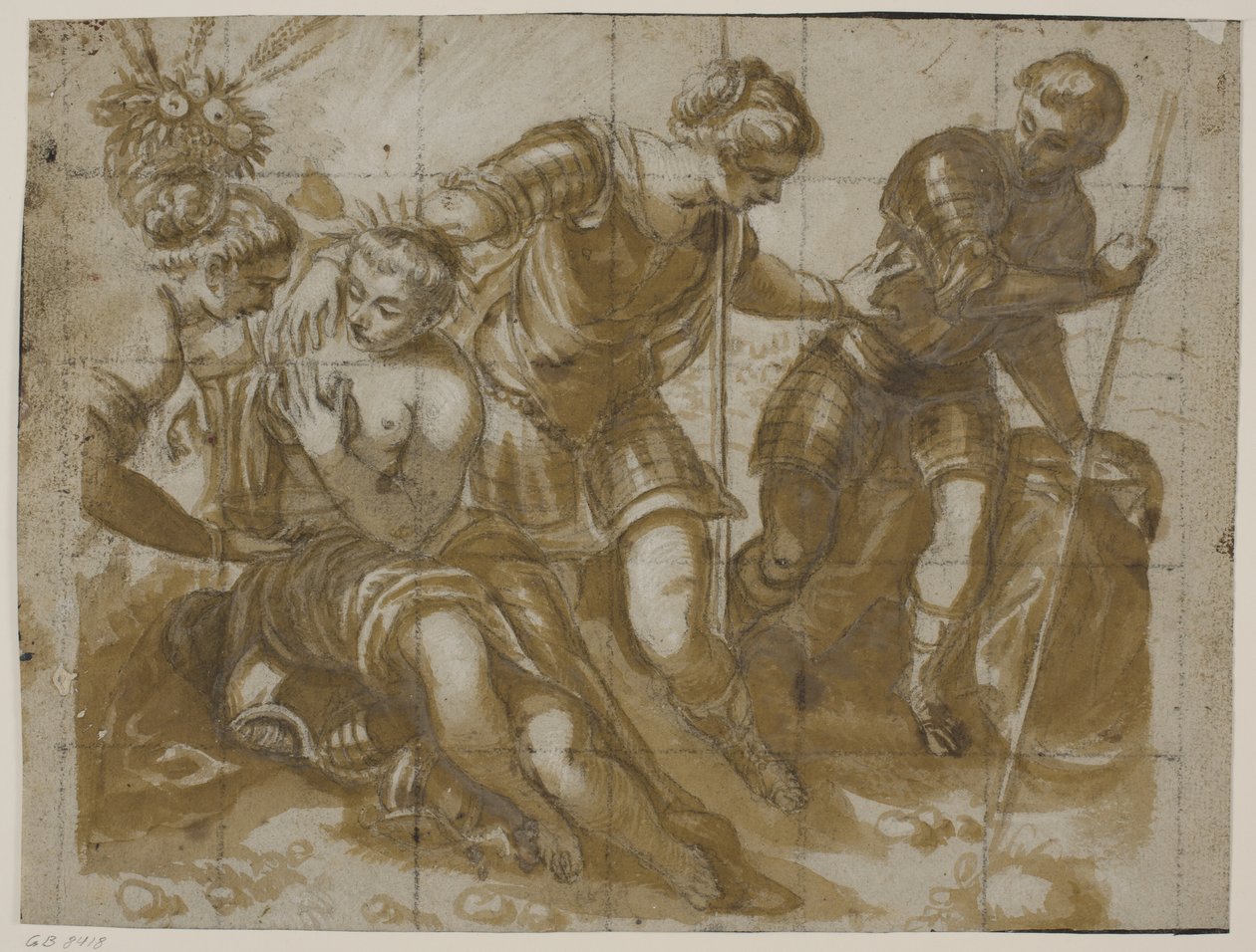 Minerva, Marte y Venus después de la pintura de Jacopo Tintoretto en la Sala dell