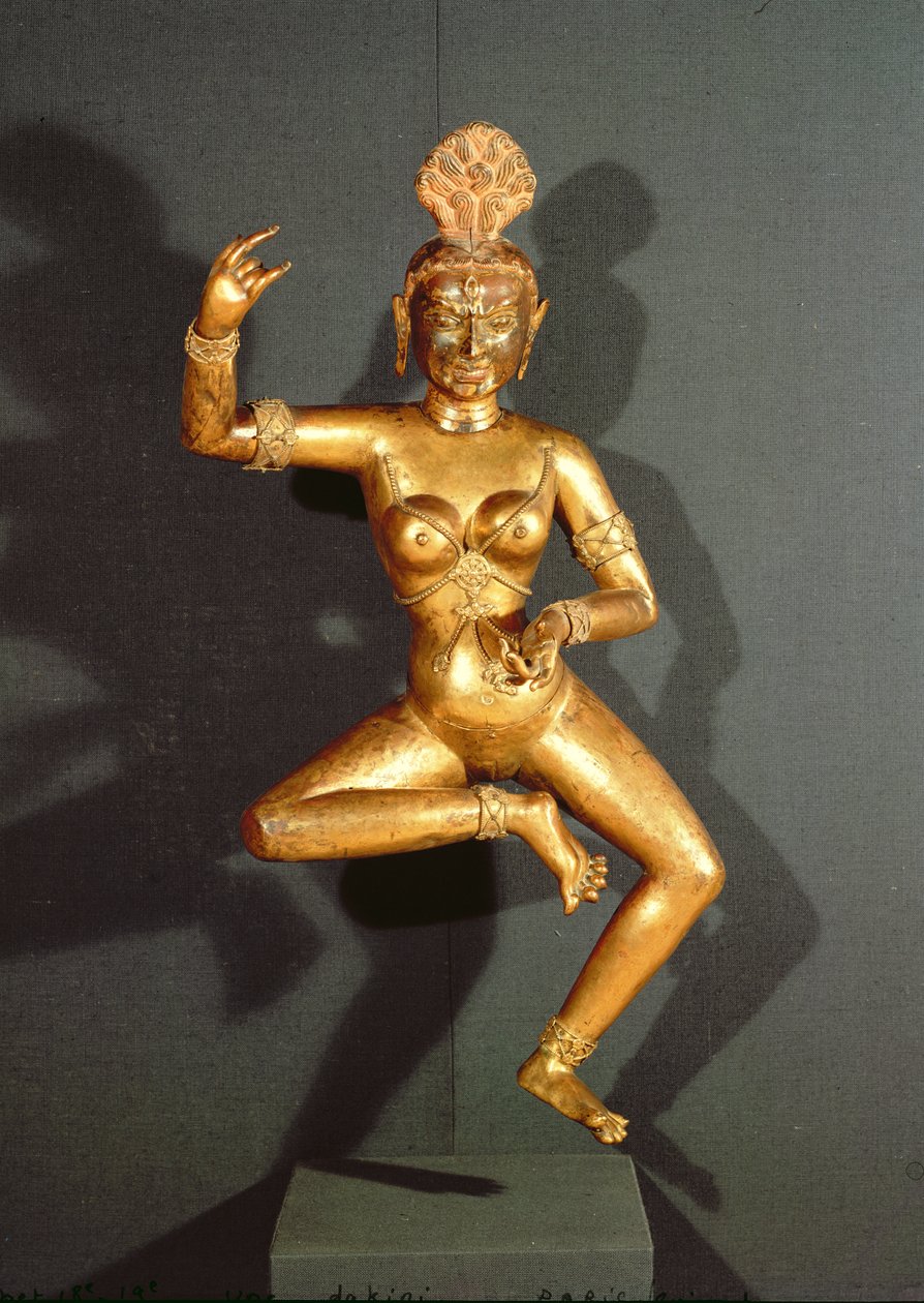 Una Dakini, finales del siglo XVIII-principios del siglo XIX (cobre) de Tibetan School