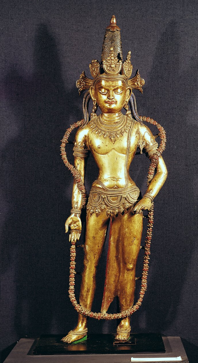 Bodhisattva Avalokiteśvara, siglo XV-XVI (bronce) de Tibetan School