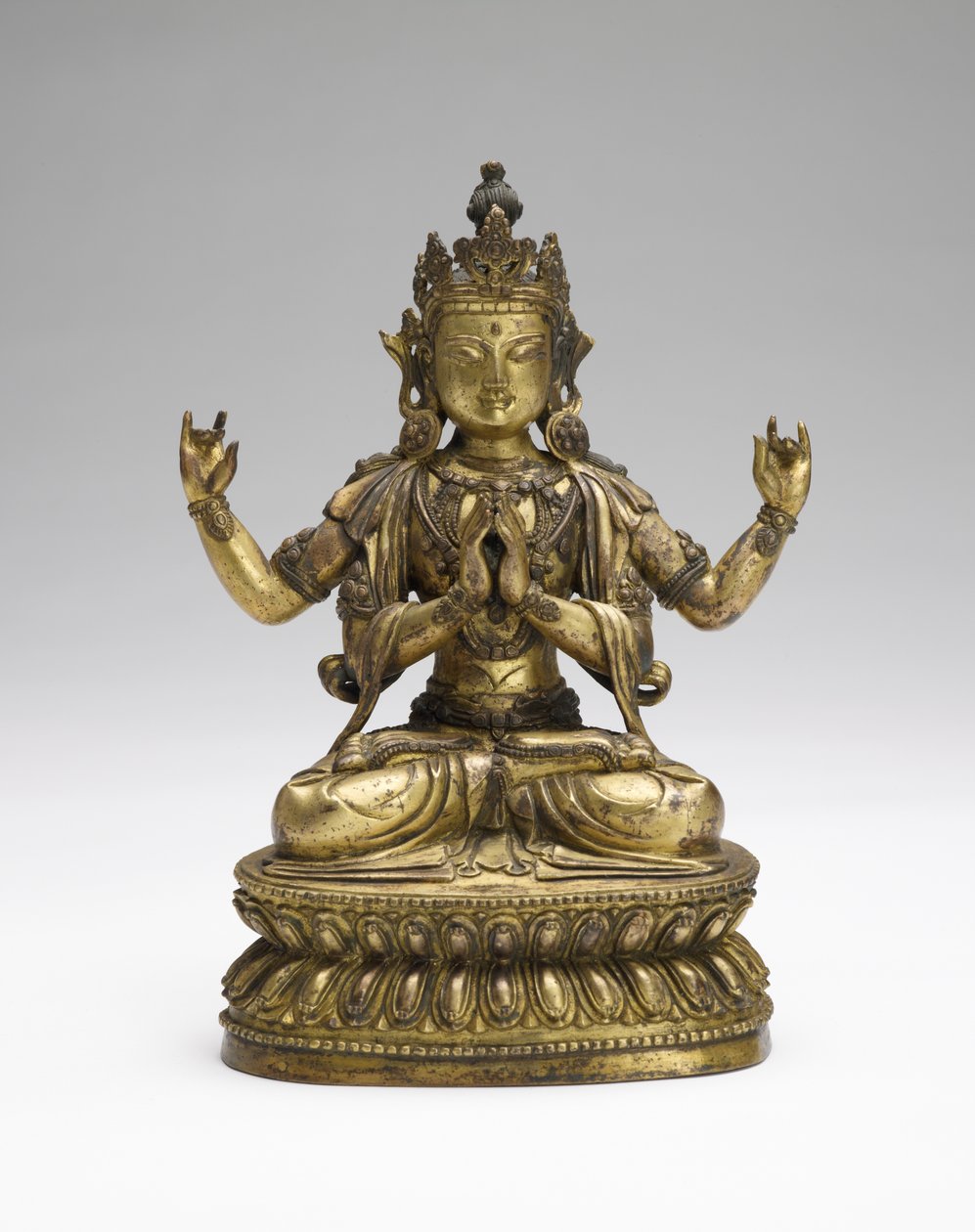 Sukhavati Avalokiteshvara, finales del siglo XVII - principios del siglo XVIII de Tibetan School
