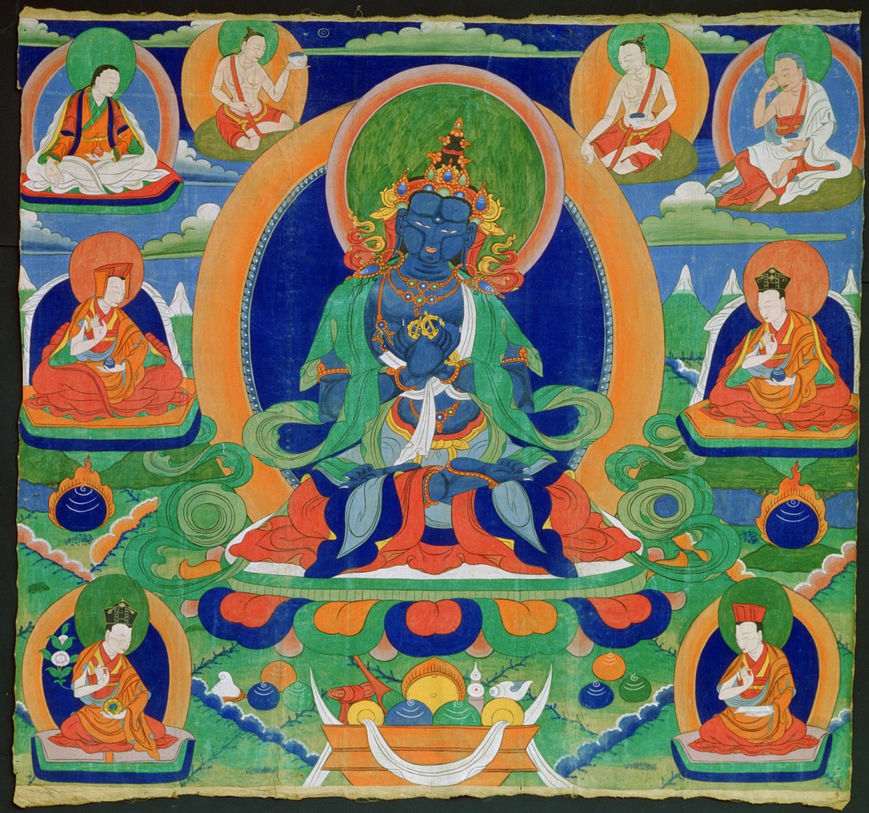 Pintura Thangka que representa al Adibuddha Vajradhara (Do rje chang), tibetana, siglo XIX de Tibetan School