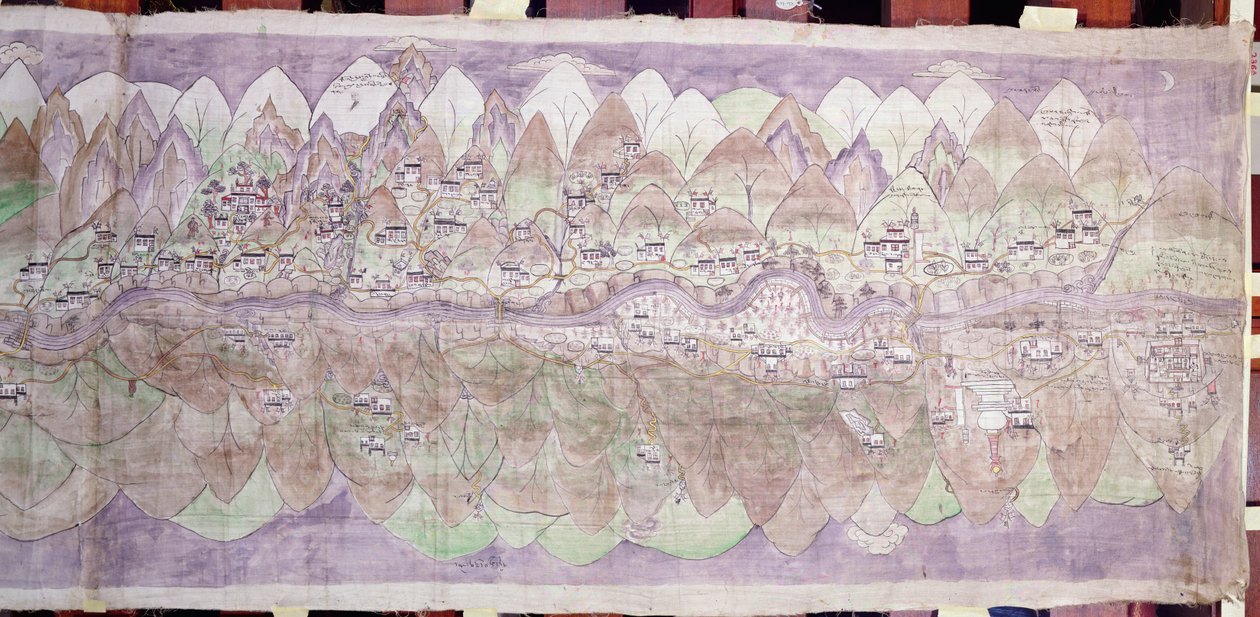 El extremo de la Luna del Tsari rongkor de Tibetan School