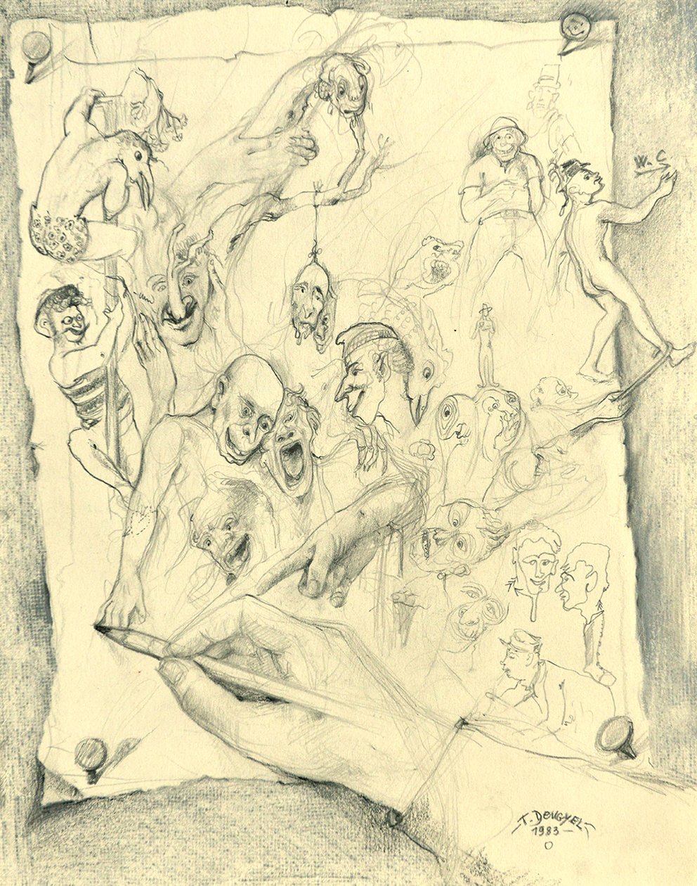 La mano del artista por el artista de Tibor Dengyel