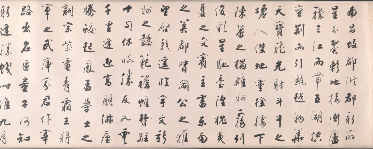 Caligrafía en estilo cursivo basada en el ensayo de Wang Bo sobre el Pabellón Tengwang, 1811 de Tiebao