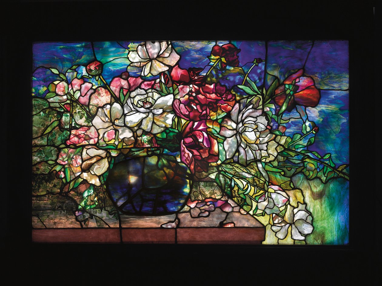 Una ventana de "Peonía" de la Casa Darius Goff, Pawtucket, Rhode Island, c.1893 de Tiffany Studios