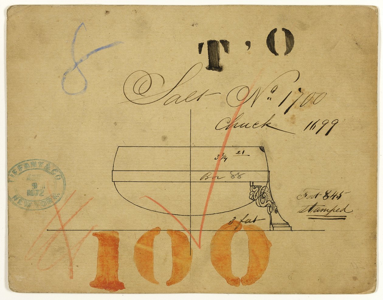 Diseño para salero n.º 1700 de Tiffany and Company