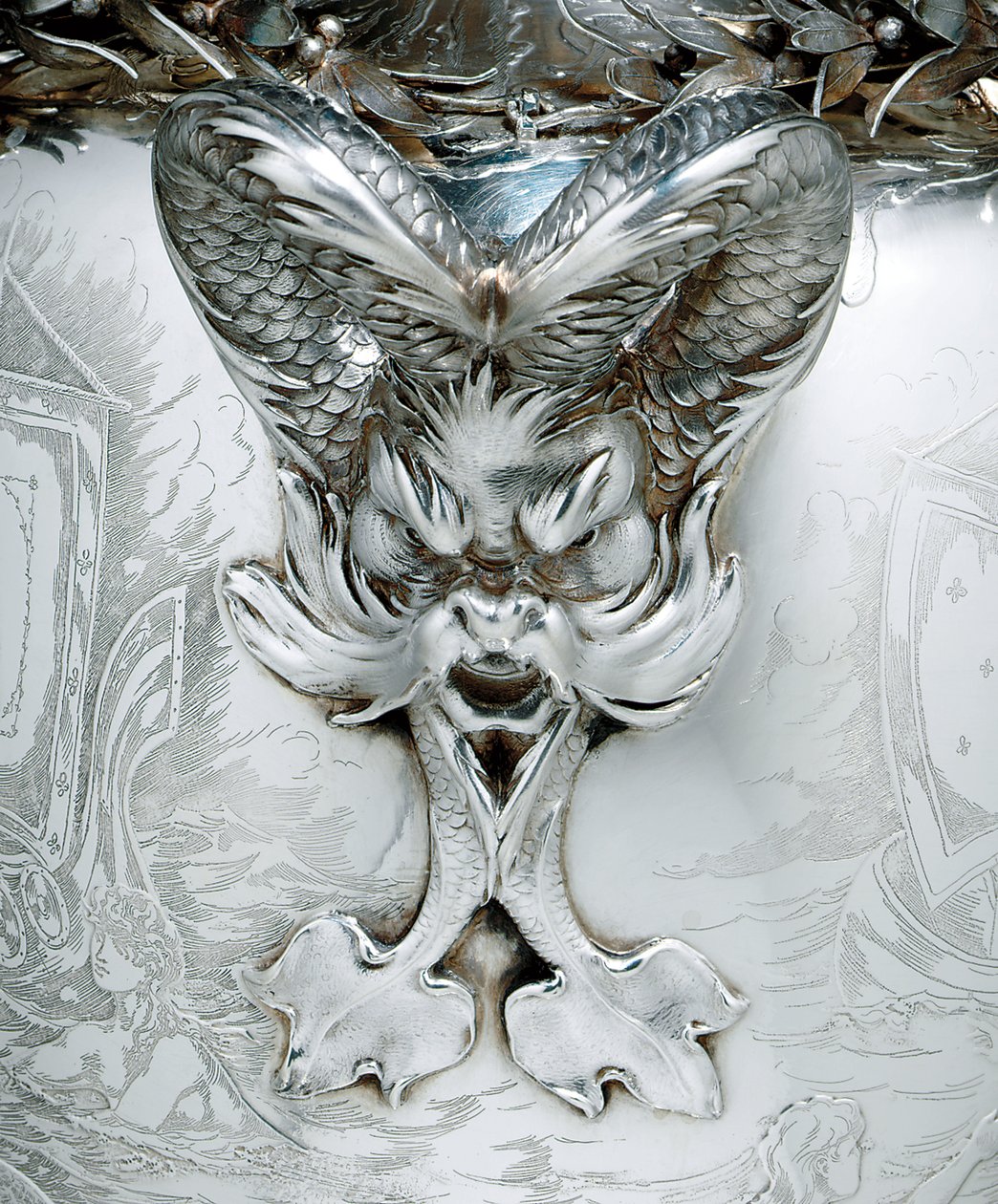 Detalle de un trofeo de yate de Tiffany and Company