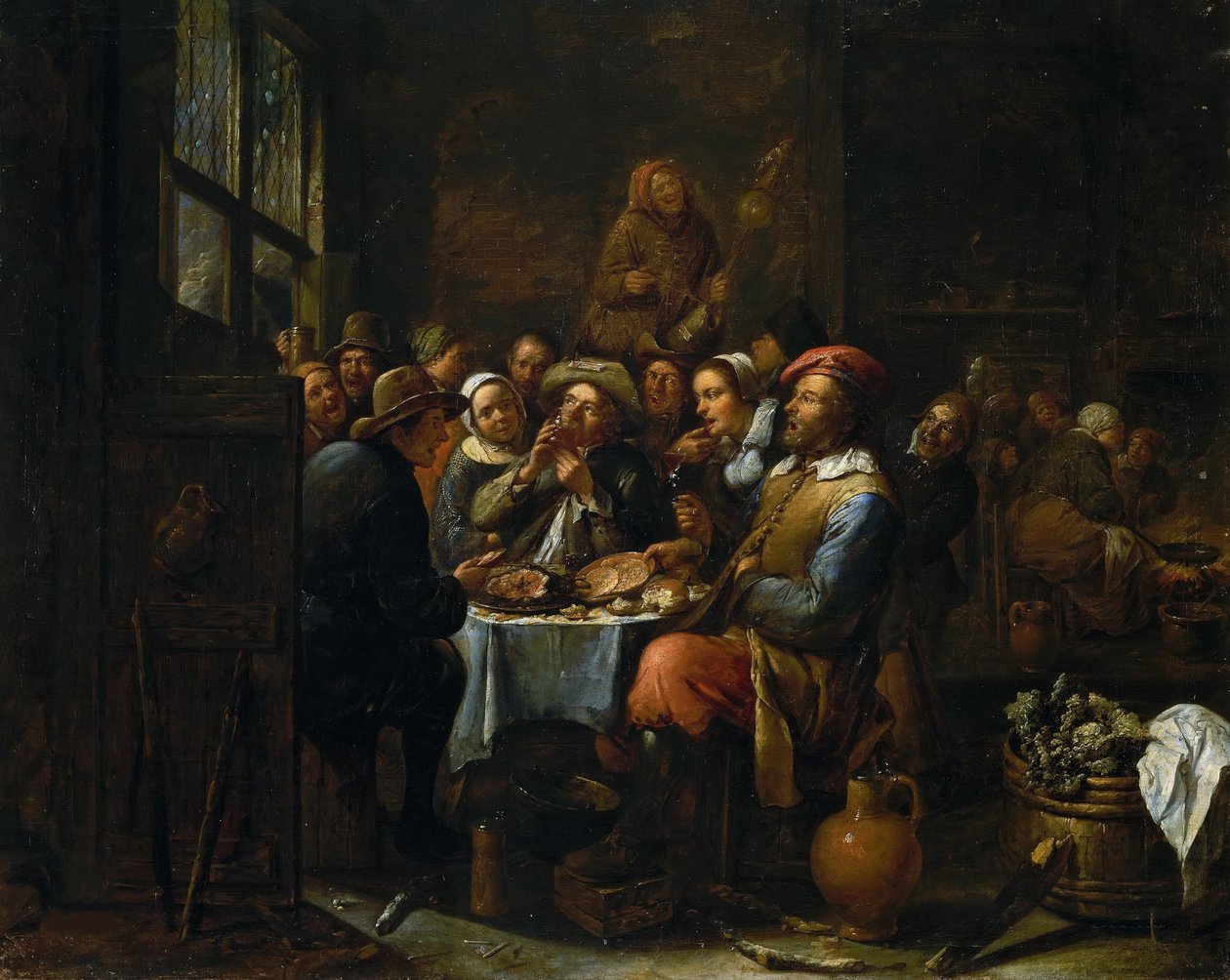 Interior de una taberna, c. 1650-1660 de Tilborgh