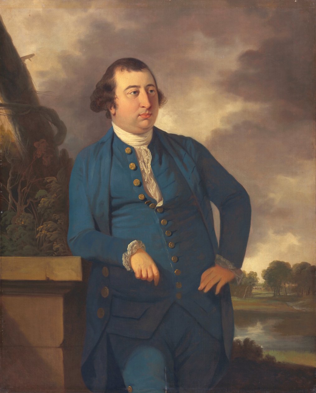 Hombre en un paisaje indio, c.1773 de Tilly Kettle