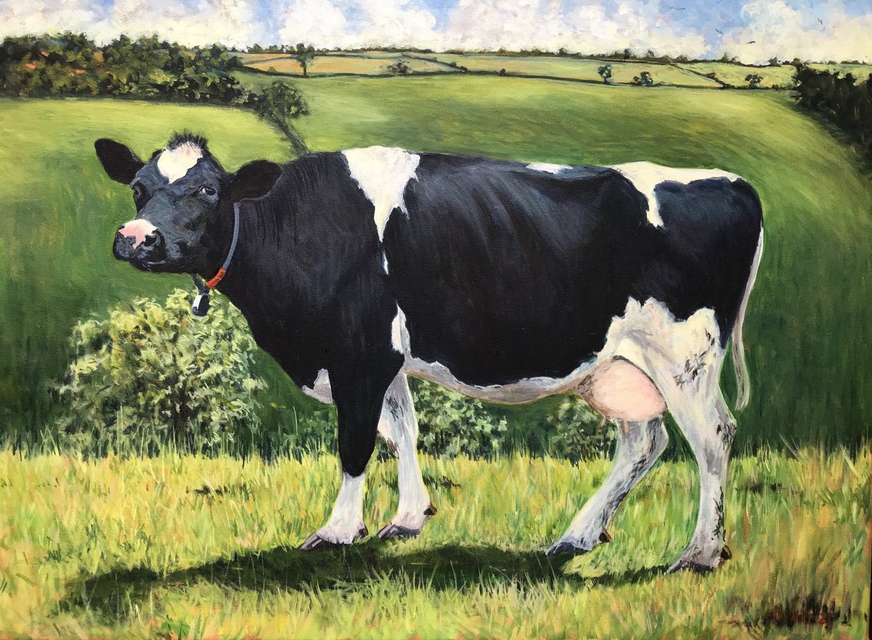 Vaca 2021 (óleo sobre lienzo) de Tilly Willis