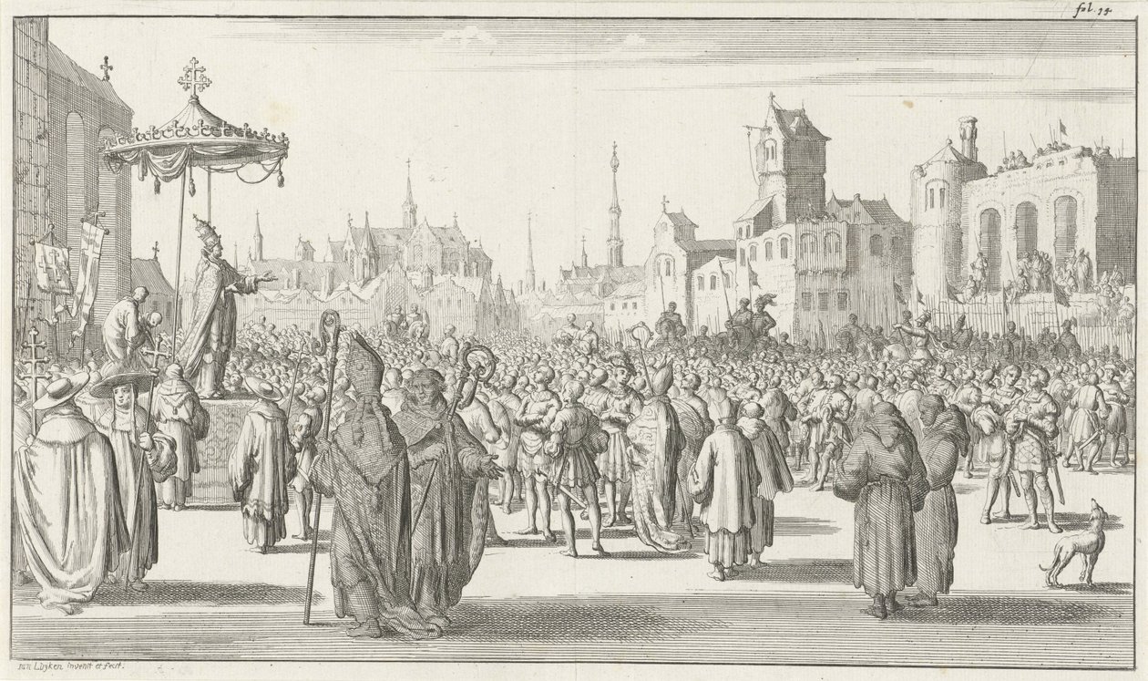 El Papa Urbano II predica la Primera Cruzada de Timotheus Ten Hoorn