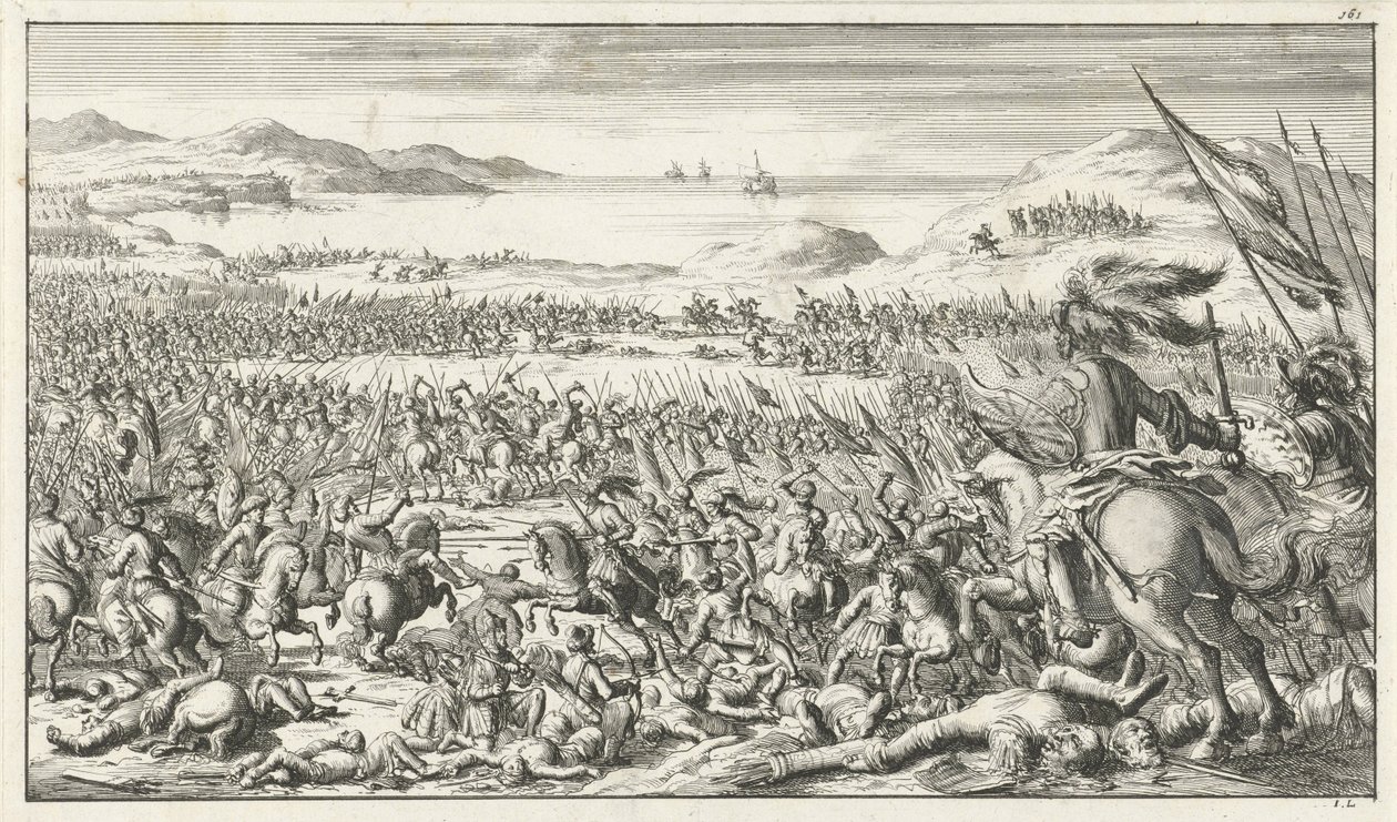 La batalla de Ascalón el 12 de agosto de 1099 de Timotheus Ten Hoorn