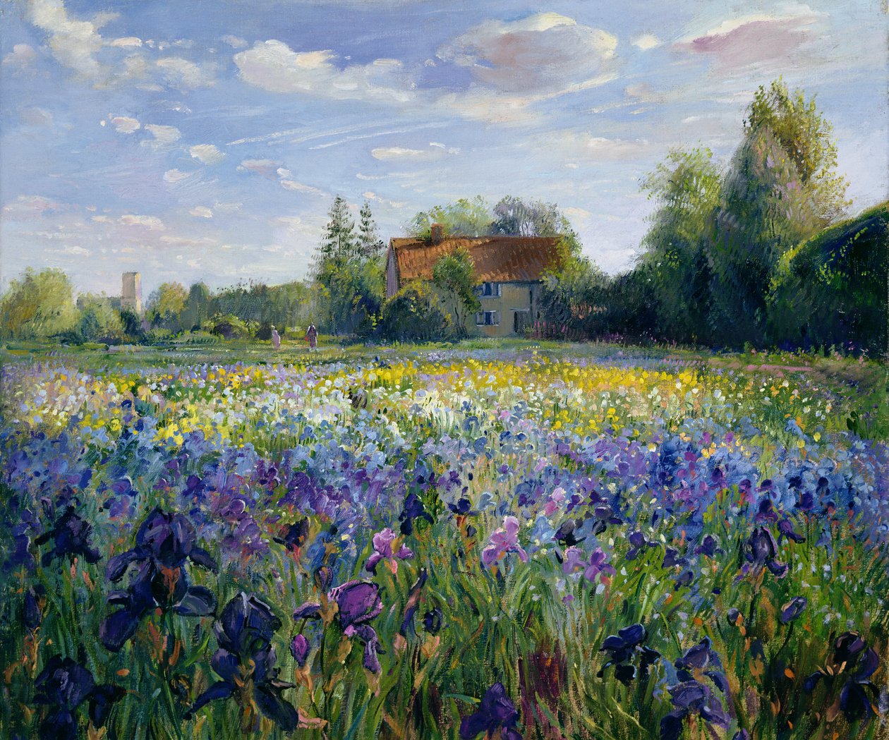 Atardecer en el campo de lirios de Timothy Easton