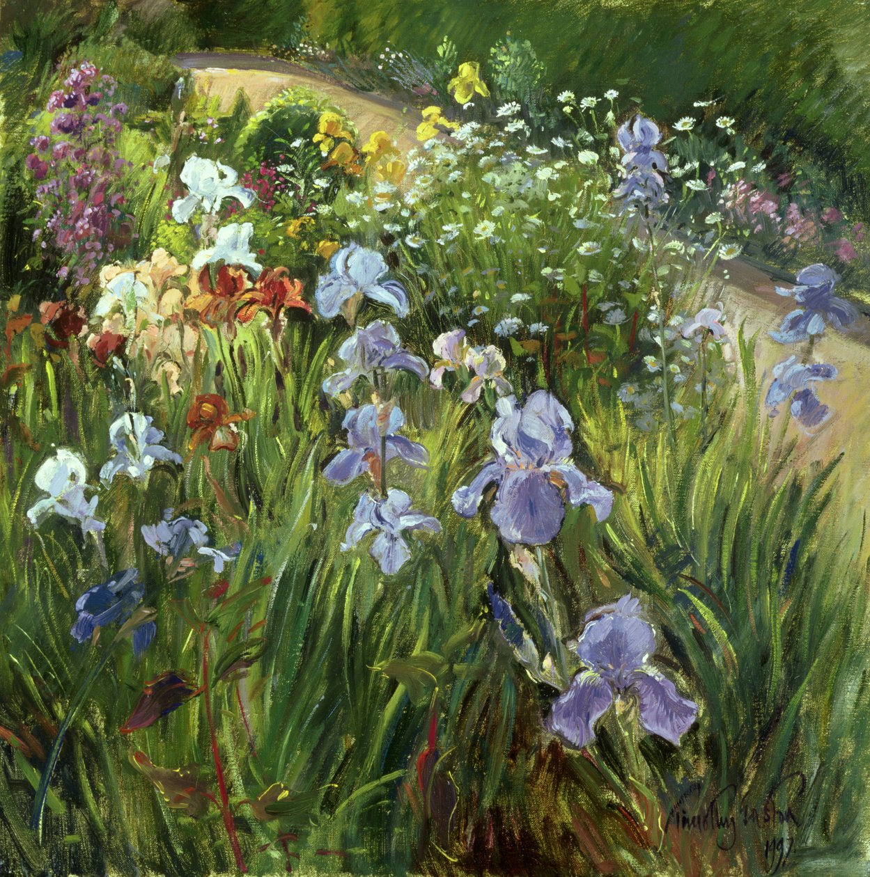 Iris y margaritas, 1997 de Timothy Easton