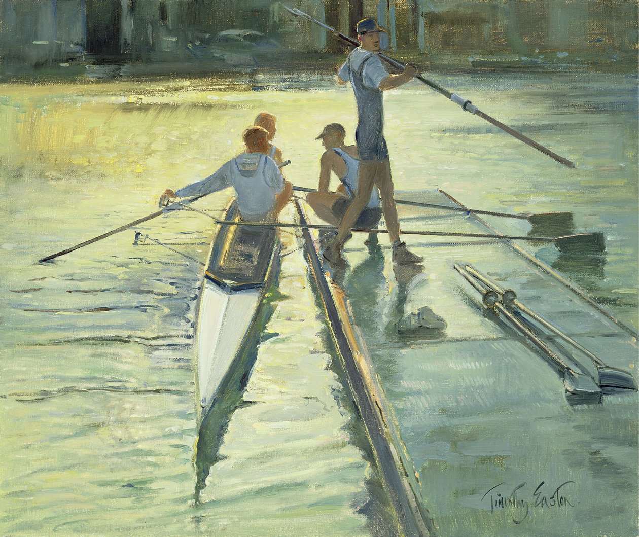 Balsa al atardecer de Timothy Easton