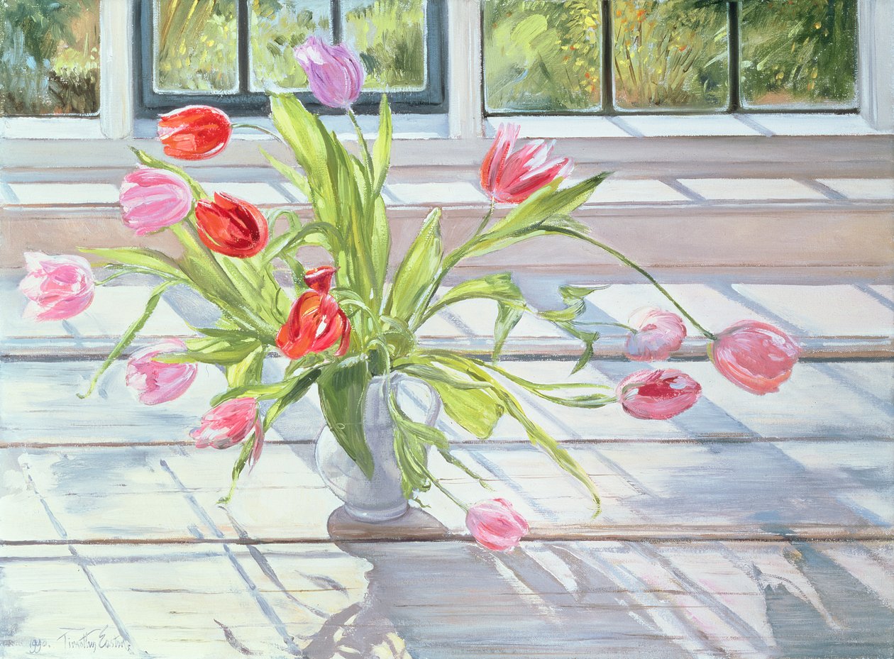 Tulipanes en la luz de la tarde de Timothy Easton